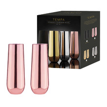 Rose Aurora Stemless Champagne Glasses (Set of 2)